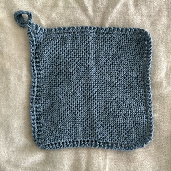 Other - Hand-knit washcloths in light blue